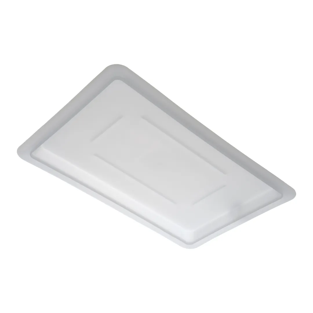 Carlisle 1063702 StorPlus Food Storage Lid, 18"L x 12"W, White PE, Lock‑Tight, Stackable - 1/Each