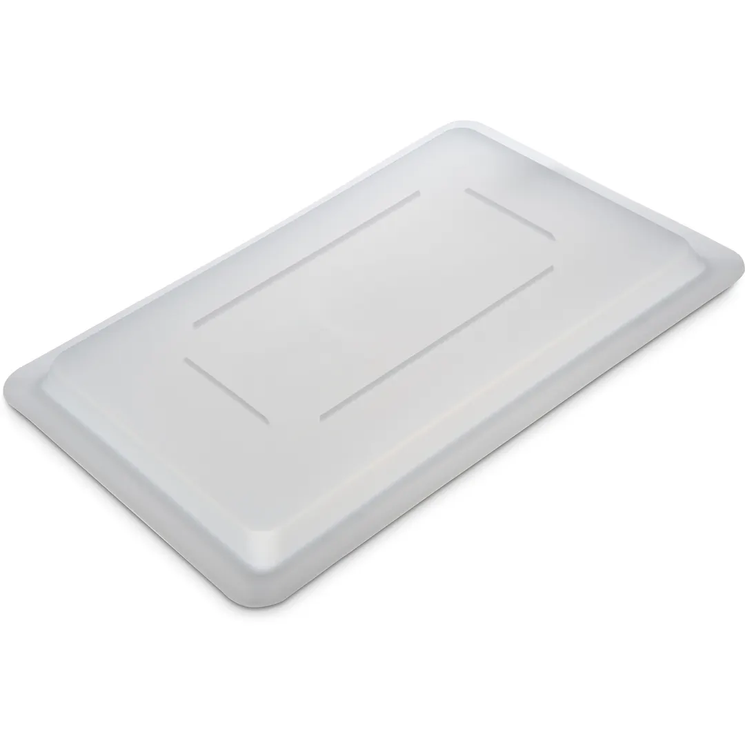 Carlisle 1063702 StorPlus Food Storage Lid, 18"L x 12"W, White PE, Lock‑Tight, Stackable - 1/Each