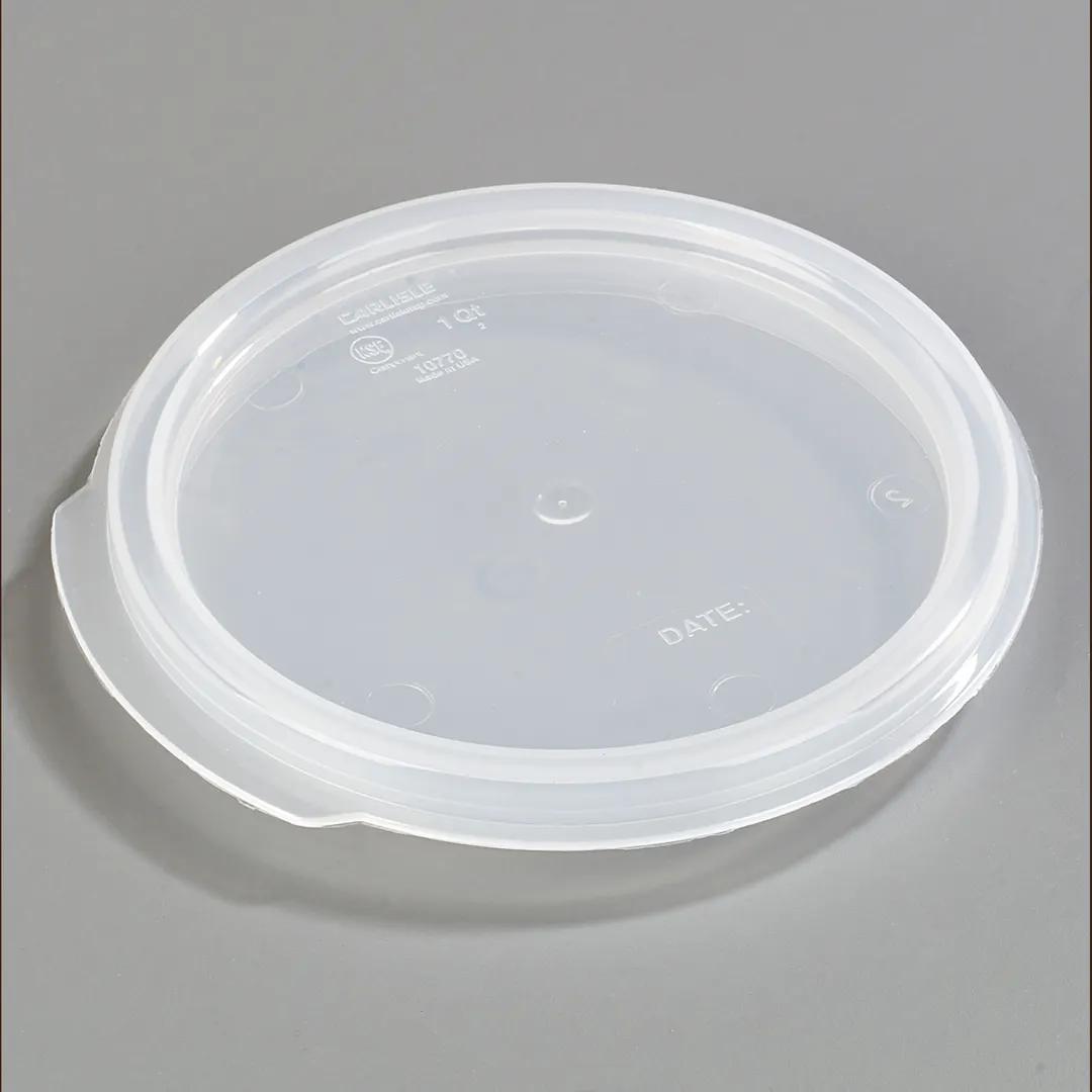 Carlisle 1077030 Storplus Lid for 1 Qt Round Container, Double Seal, Polypropylene, Translucent
