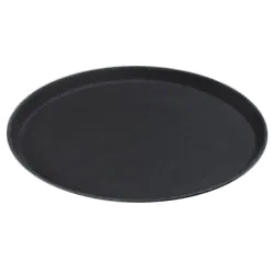 Carlisle 1100GL004 GripLite Non-Skid Serving Tray, 11-1/4" Dia., Round, Polypropylene, Black
