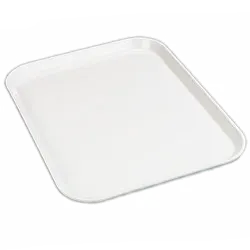 Carlisle 1410FG001 Tray – 13-3/4"L x 10-5/8"W, Rectangular, Fiberglass, White, Dishwasher Safe
