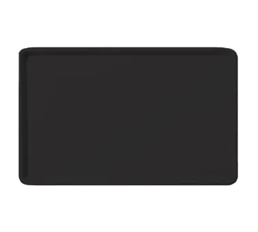 Carlisle 1418LFG004 Glasteel Cafeteria Tray, 18"L x 14"W, Black, Fiberglass, Low-Edge, Rectangular