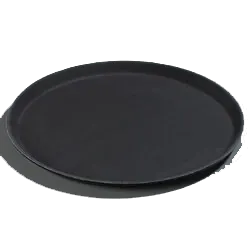 Carlisle 1600GL004 GripLite Non-Skid Serving Tray, 16 7/16" Round, Polypropylene, Black