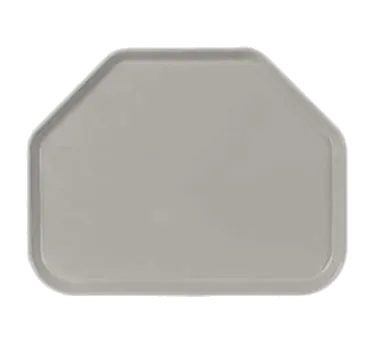 Carlisle 1713FG002 Trapezoid Tray, 18"L x 14"W, Break‑Resist/Dishwasher‑Safe, Fiberglass, Smoke Gray