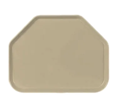 Carlisle 1713FG095 Tray – 18"L x 14"W Trapezoid, Beige Fiberglass, Break‑Resist, Dishwasher Safe