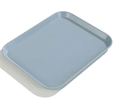 Carlisle 1814FG013 Cafeteria Tray, 18"x14", Rectangular, Dishwasher Safe, Fiberglass, Ice Blue