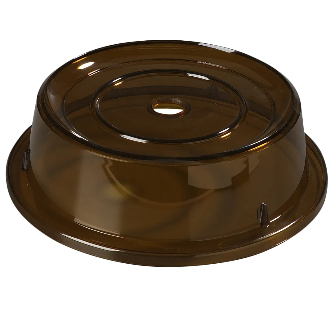Carlisle 1989E13 Plate Cover – Round Amber Polycarbonate Cloche, Fits 10‑3/16" to 10‑1/4" Diameter