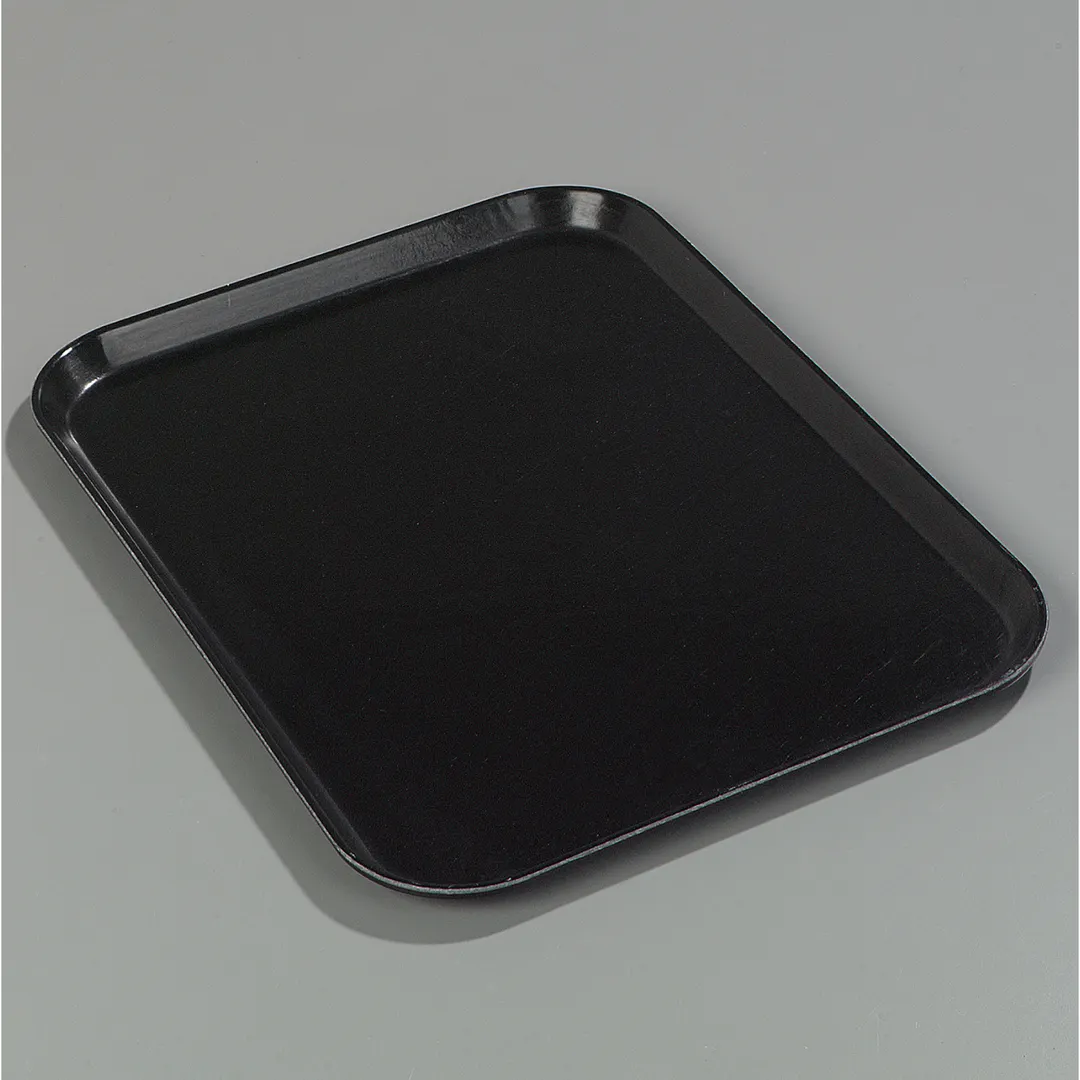 Carlisle 2015FG004 Tray, 20-1/4"L x 15"W, Break-Resistant, Dishwasher Safe, Fiberglass Black