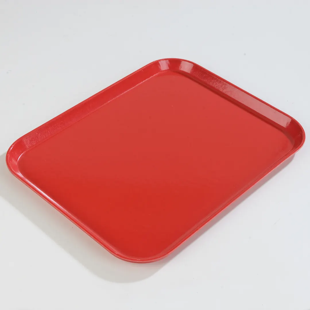 Carlisle 2216FGQ017 Glasteel Cafeteria Tray, 22-1/8"L x 16"W, Rectangular, Fiberglass, Red