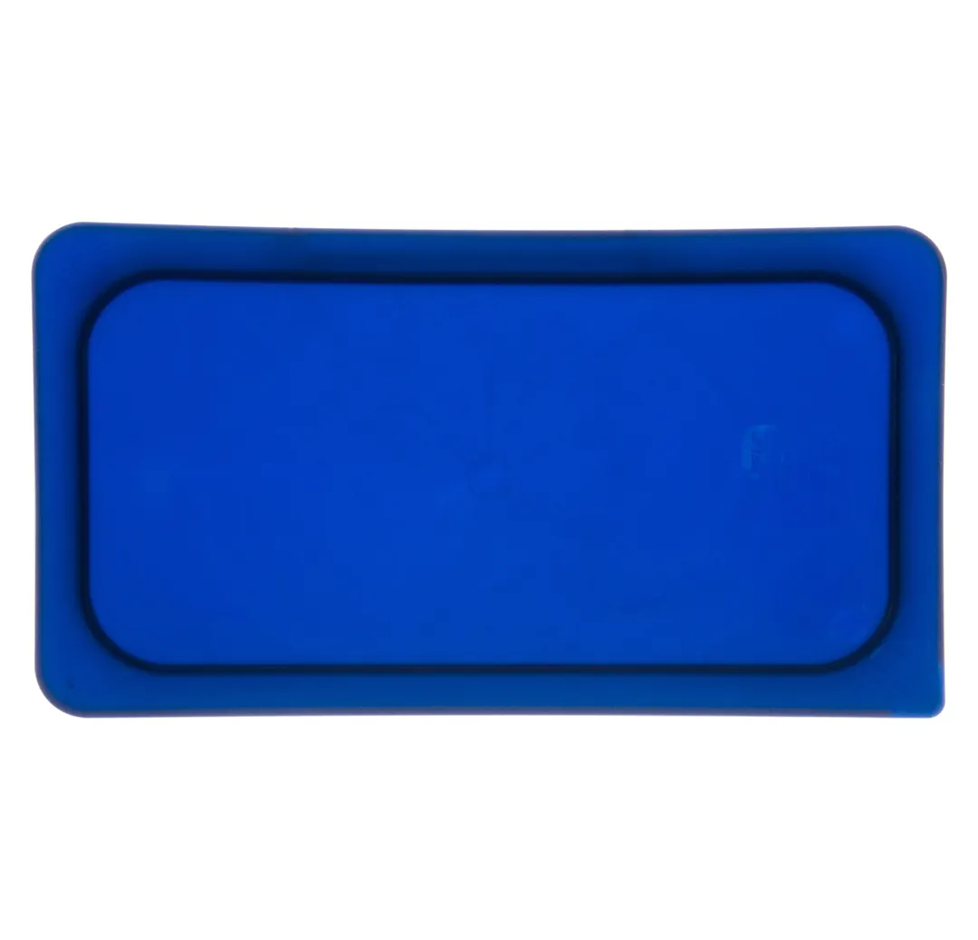 Carlisle 3058060 Smart Lid Food Pan Cover, 1/3 Size, Blue Polyethylene, Dishwasher Safe
