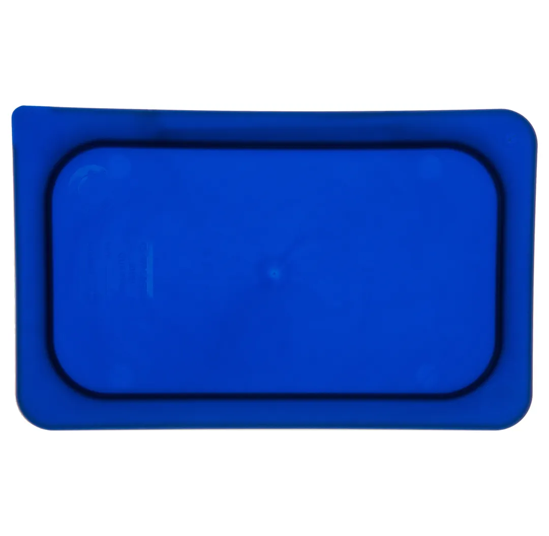 Carlisle 3058160 Smart Lid Food Pan Cover, 1/4 Size, Blue Polyethylene, Leak‑Resistant - 1/Each