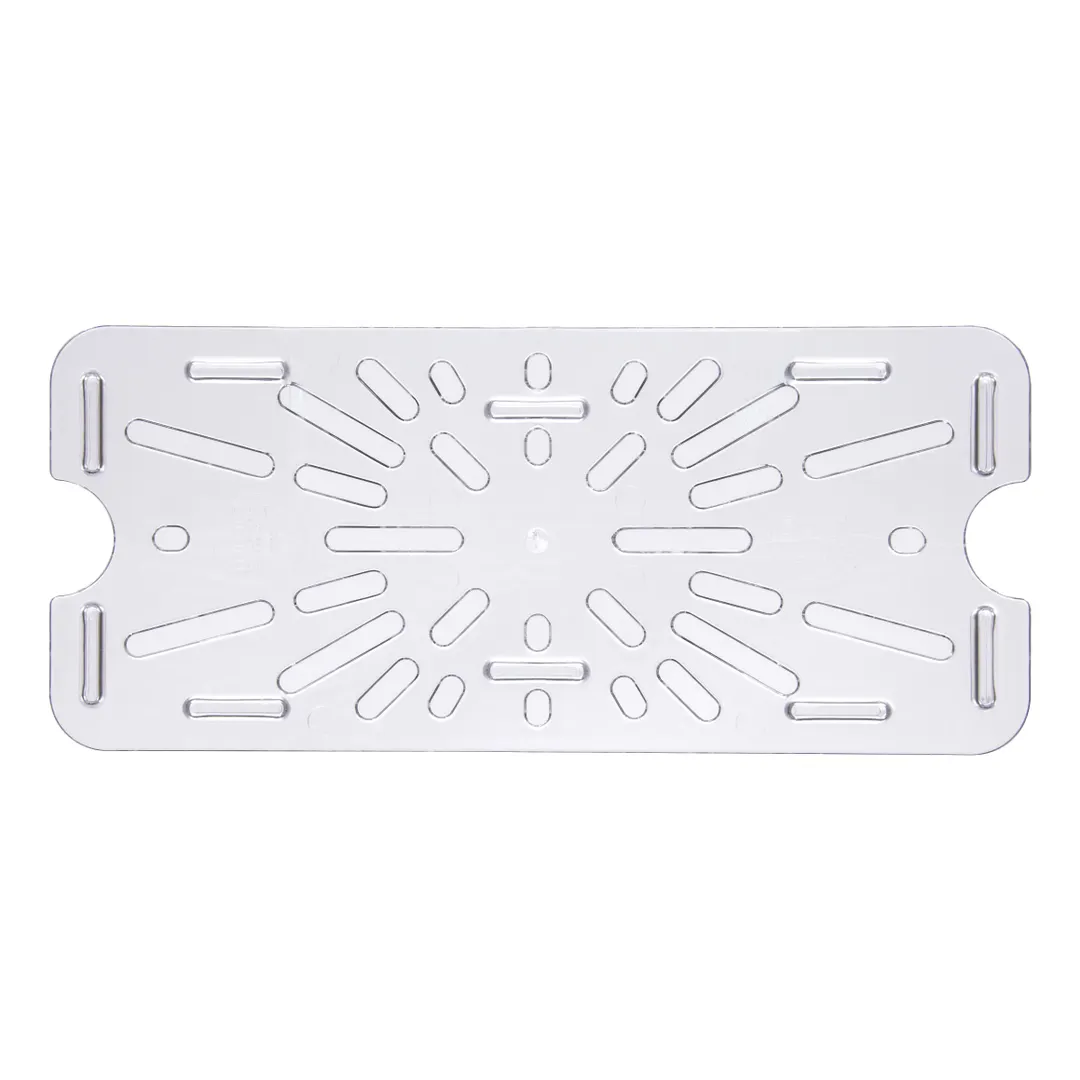 Carlisle 3067007 StorPlus Drain Shelf, 1/3-Size, Polycarbonate, Clear, NSF, Made in USA