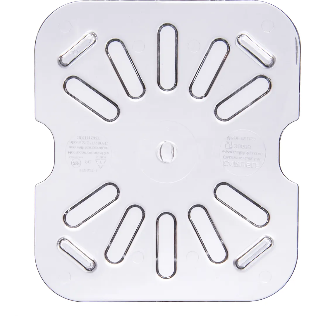 Carlisle 3068907 StorPlus™ Drain Shelf, 1/6 Clear Polycarbonate, NSF, -40° to 212° F, Made in USA