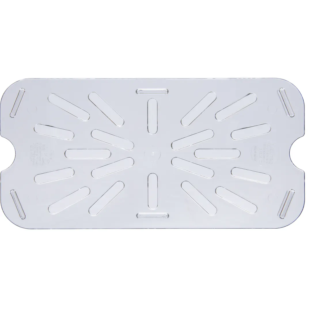 Carlisle 3069507 StorPlus Drain Shelf, 1/4-Size, Clear Polycarbonate, Dishwasher Safe, Made in USA