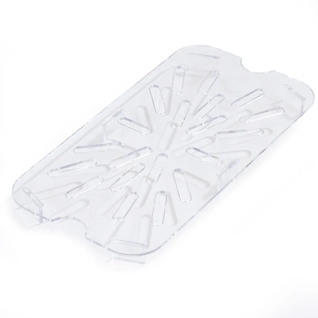 Carlisle 3069507 StorPlus Drain Shelf, 1/4-Size, Clear Polycarbonate, Dishwasher Safe, Made in USA