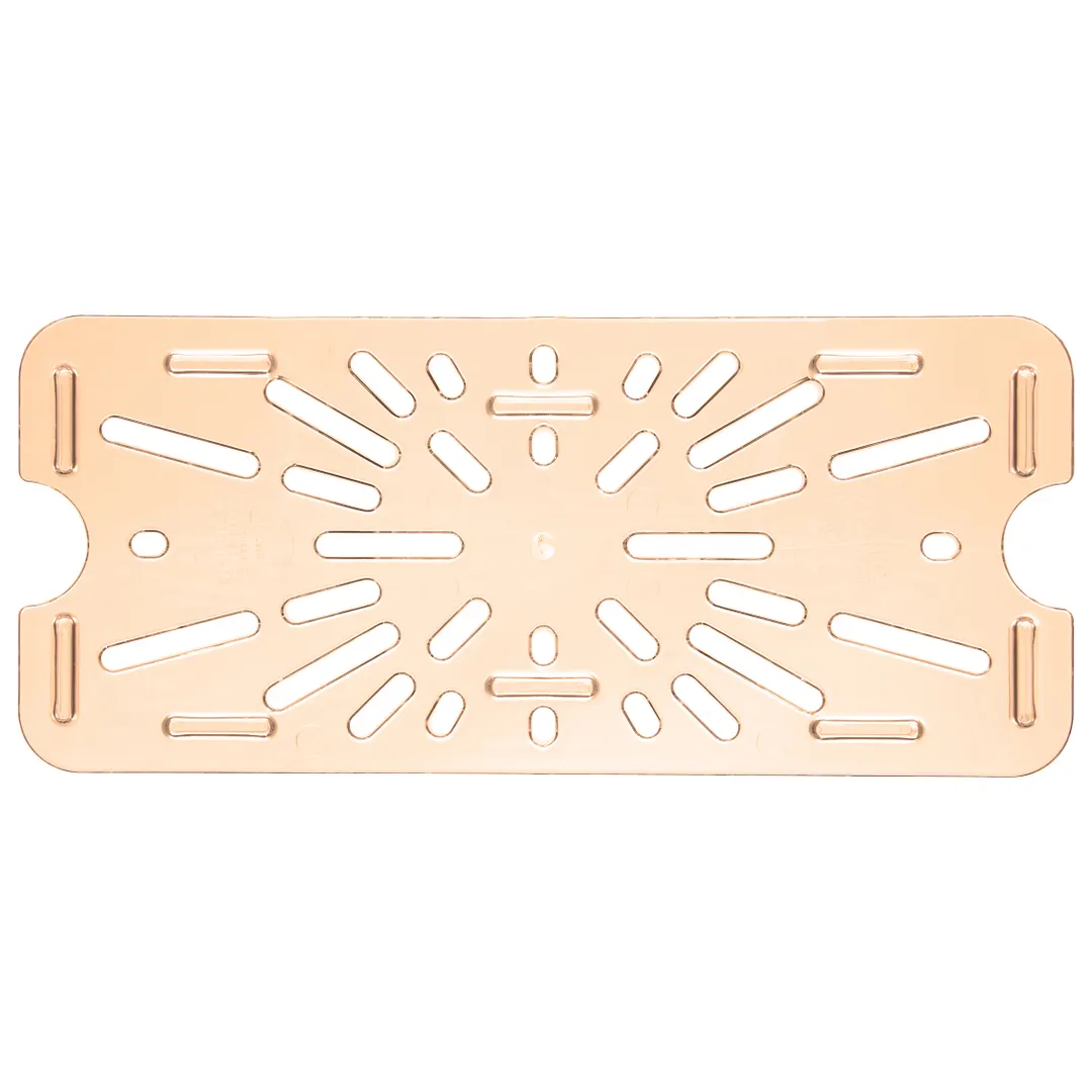 Carlisle 3087013 StorPlus™ Drain Grate, 1/3 Size Pan, Dishwasher Safe, Polycarbonate, Amber