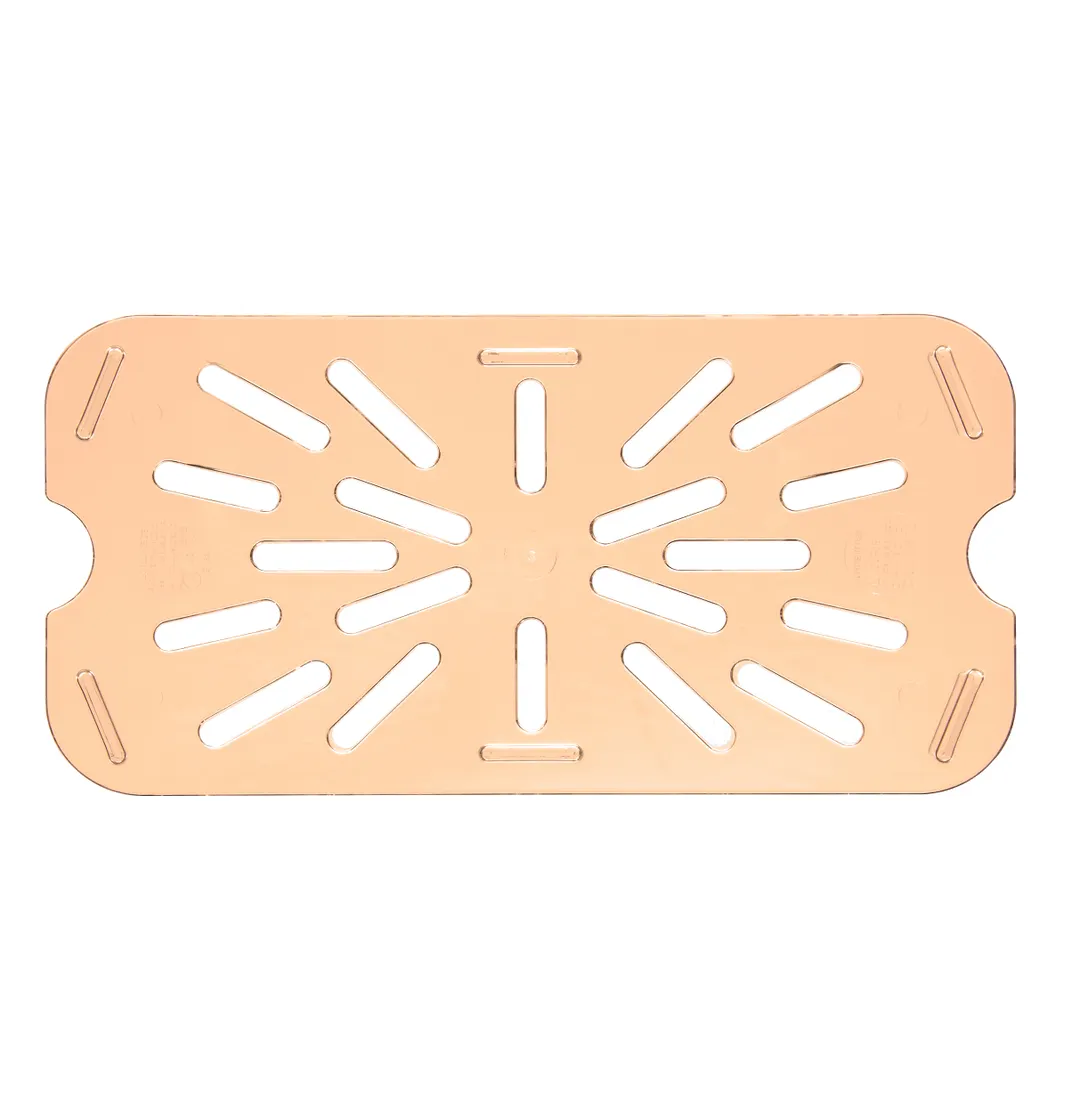 Carlisle 3089513 StorPlus High Heat Drain Shelf, 1/4-Size, Amber, Polyether Sulfone, NSF, USA