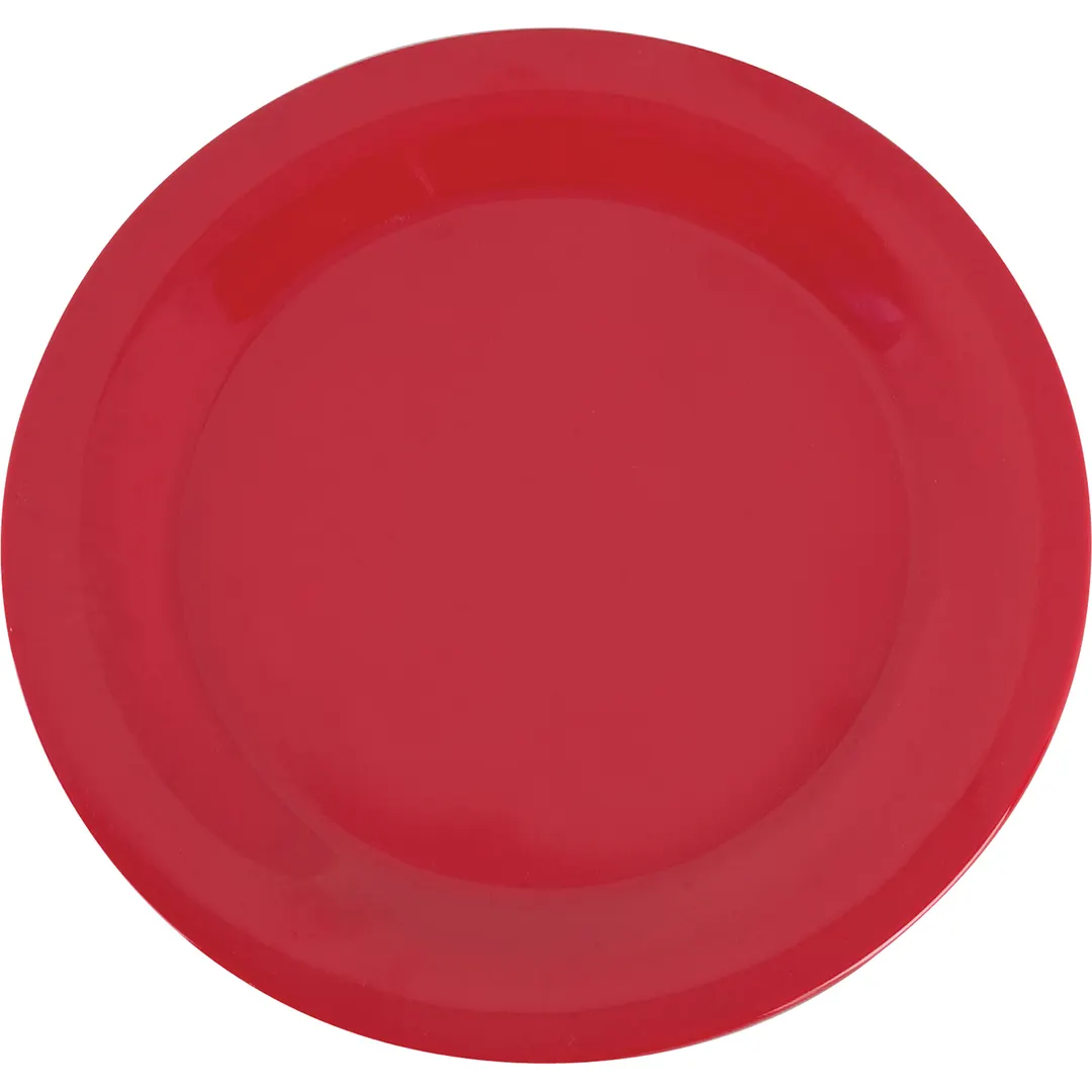 Carlisle 3300205 Sierrus™ Dinner Plate, 10.5" Narrow Rim, Red Melamine, BPA‑Free, NSF Certified