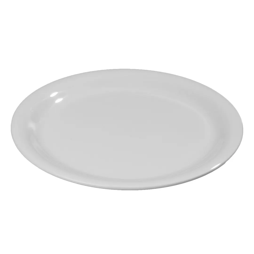 Carlisle 3300442 - Sierrus™ 9" Bone Melamine Plate, Narrow Rim, Dishwasher Safe, 212°F