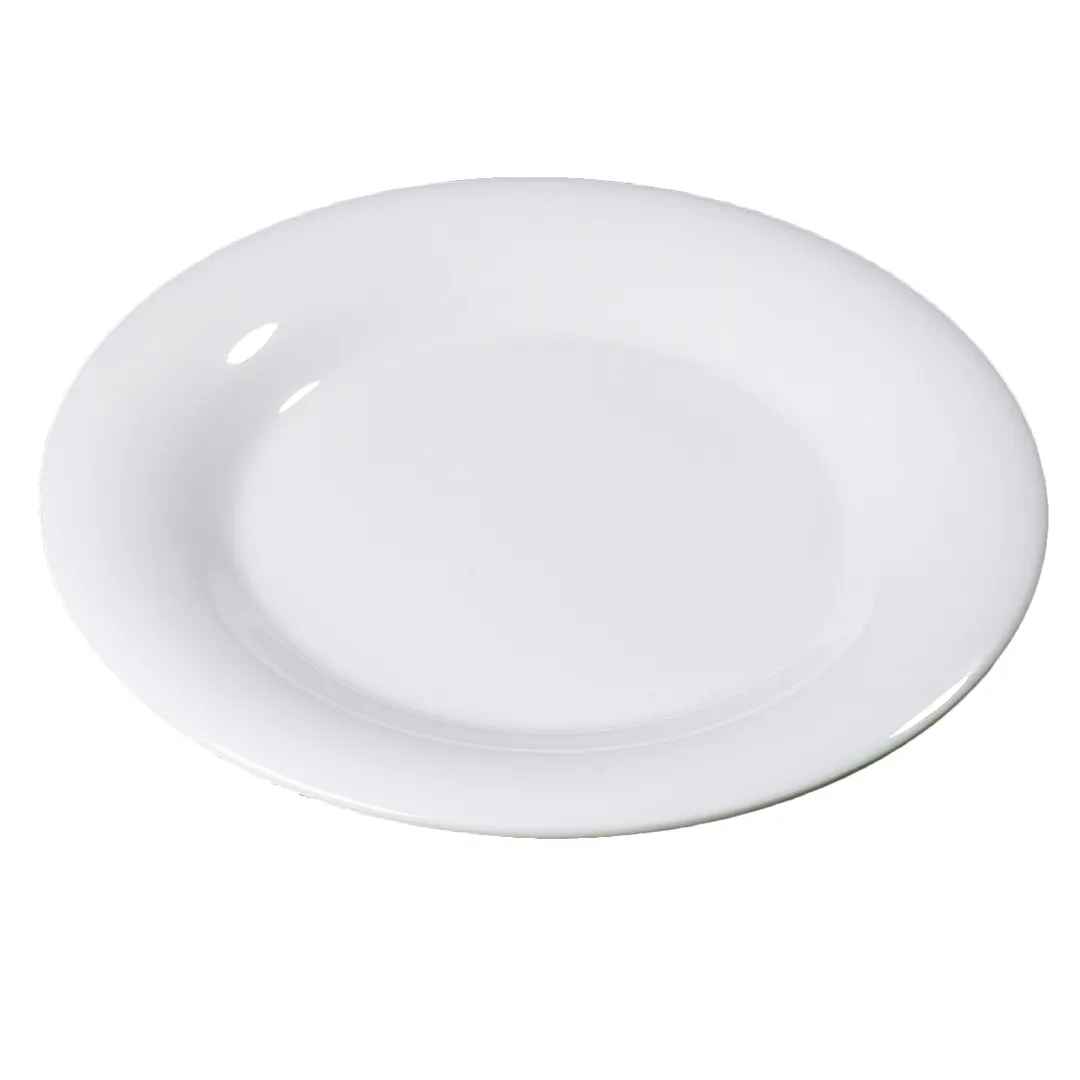Carlisle 3301002 Sierrus™ Dinner Plate, 10.5" Wide Rim, White Melamine, BPA‑Free, NSF Certified