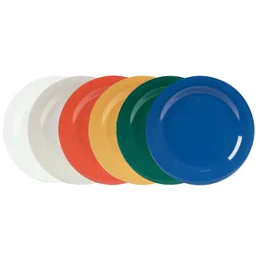 Carlisle 3301005 - Sierrus™ 10.5" Wide Rim Plate, Red Melamine, Dishwasher Safe, Elevated, BPA‑Free