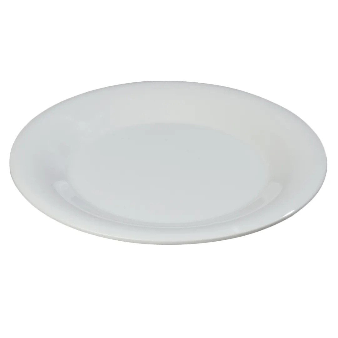 Carlisle 3301202 Sierrus™ Dinner Plate, 9" Wide Rim, White Melamine, BPA‑Free NSF, Break‑Resistant
