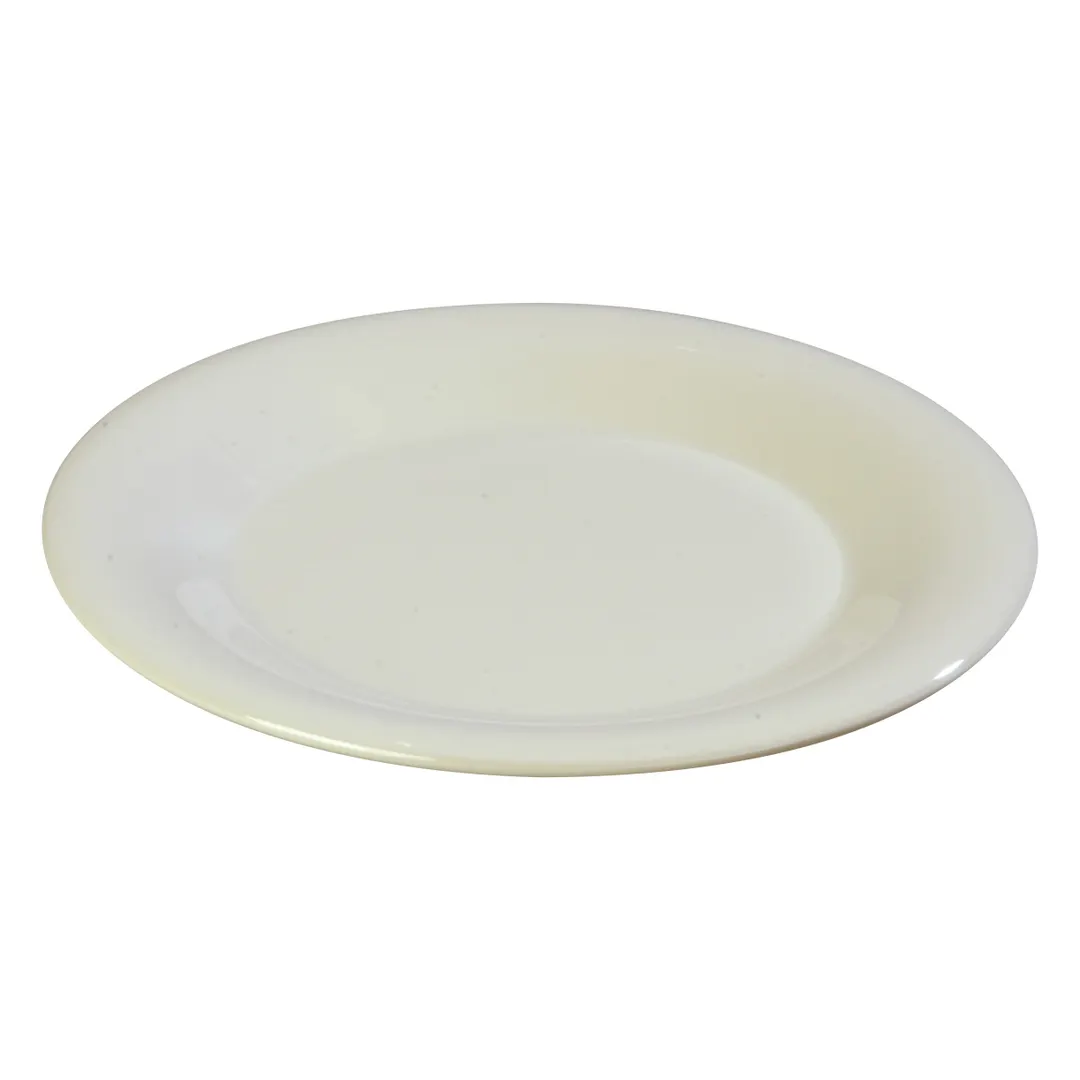 Carlisle 3301242 - Sierrus™ 9" Bone Melamine Dinner Plate, Wide Rim, NSF Certified, BPA‑Free