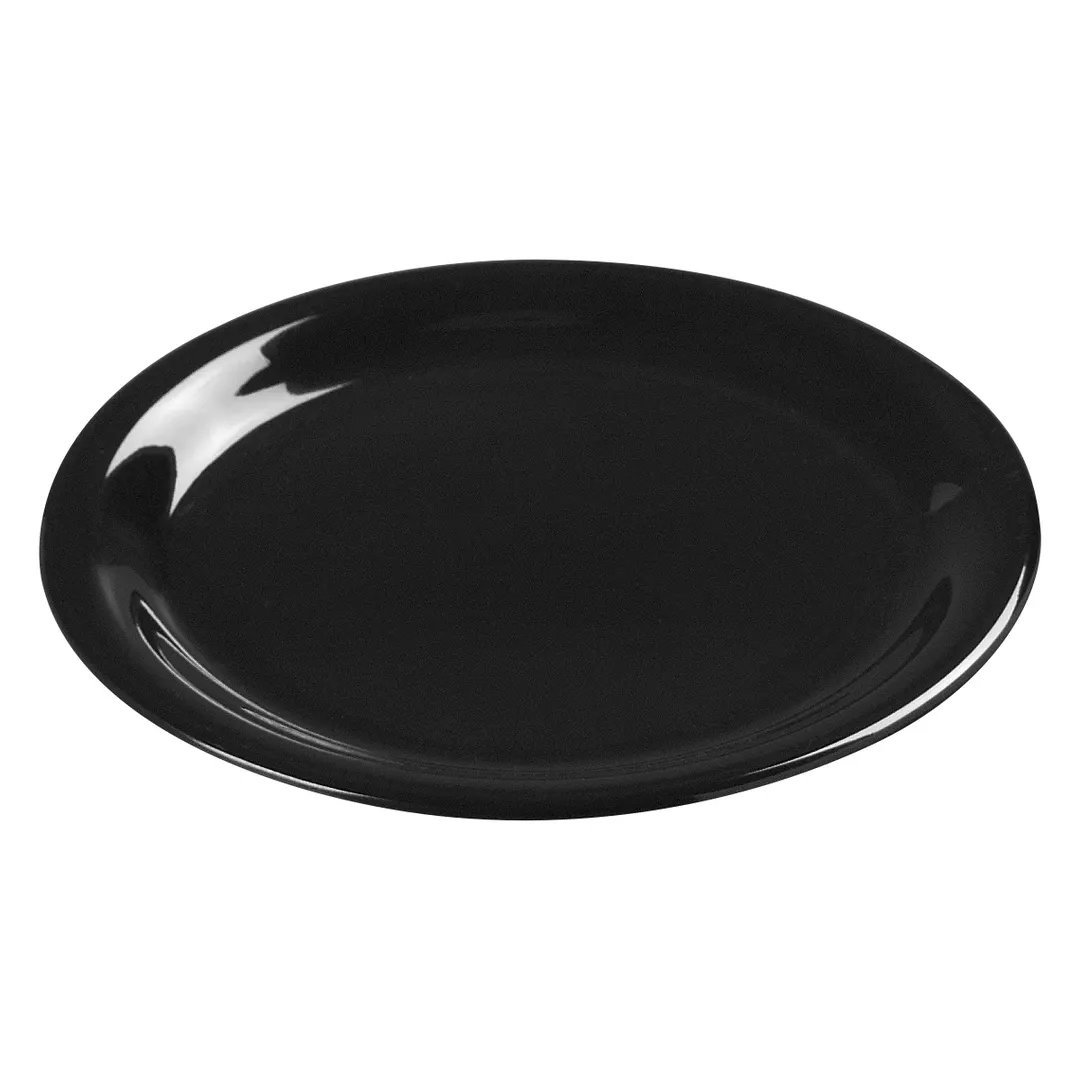 Carlisle 3301803 Sierrus™ Pie Plate, 6½" Wide‑Rim Round Melamine, Black, BPA‑Free, NSF Certified