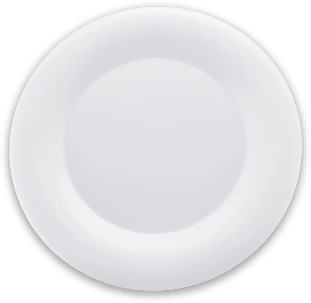Carlisle 3302402 Sierrus™ 12" Wide Rim Plate, White Melamine, Break‑Resistant, NSF Certified