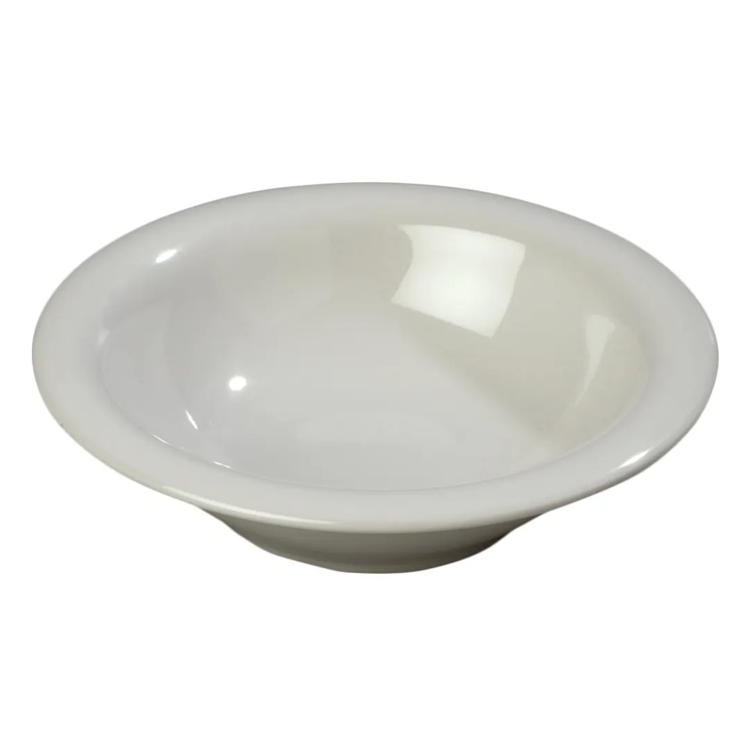 Carlisle 3303642 Sierrus™ Rimmed Bowl, 7" Diameter, 12‑Ounce, Bone Melamine, NSF Certified