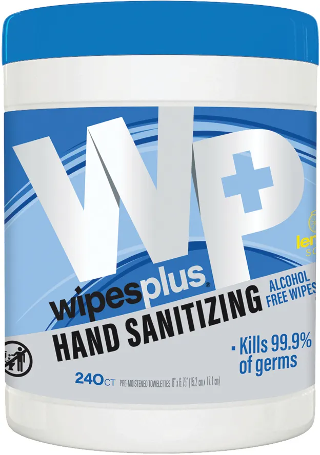 Carlisle 33803 WipesPlus® Alcohol Free Hand Sanitizing Wipes, White Canister, 12‑Count - Case