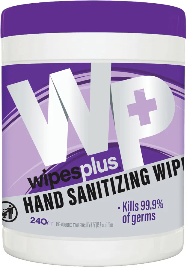 Carlisle 33884 WipesPlus Hand Sanitizing Wipes, Canister, White, Antimicrobial, 100 Sheets, - Case