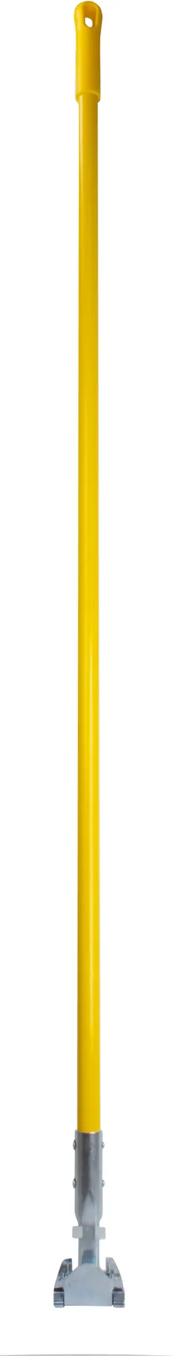 Carlisle 362113EC04 Dust Mop Handle, 60" Long Fiberglass, 3" Diameter, Yellow Clip‑On Connector