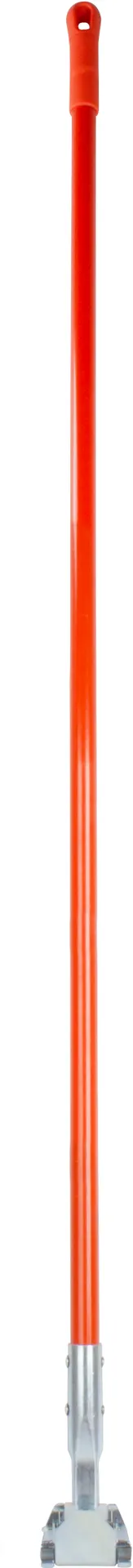 Carlisle 362113EC24 Mop Handle, 60" Long Fiberglass, 3" Diameter, Orange Clip‑On Connector - 1/Each