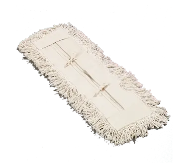 Carlisle 364752400 Dust Mop Head Only, 24" x 5" Natural Cotton Canvas, Tie Back, Washable Yarn