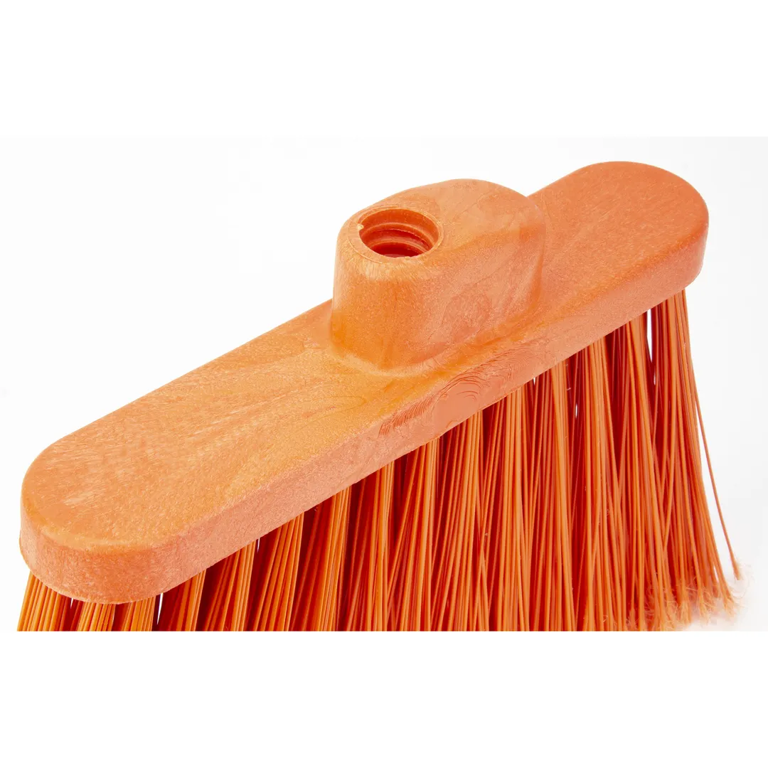 Carlisle 36867EC24 Sparta Duo‑Sweep Broom Head, Lobby Use, Flagged Polyester Bristles, Orange Finish