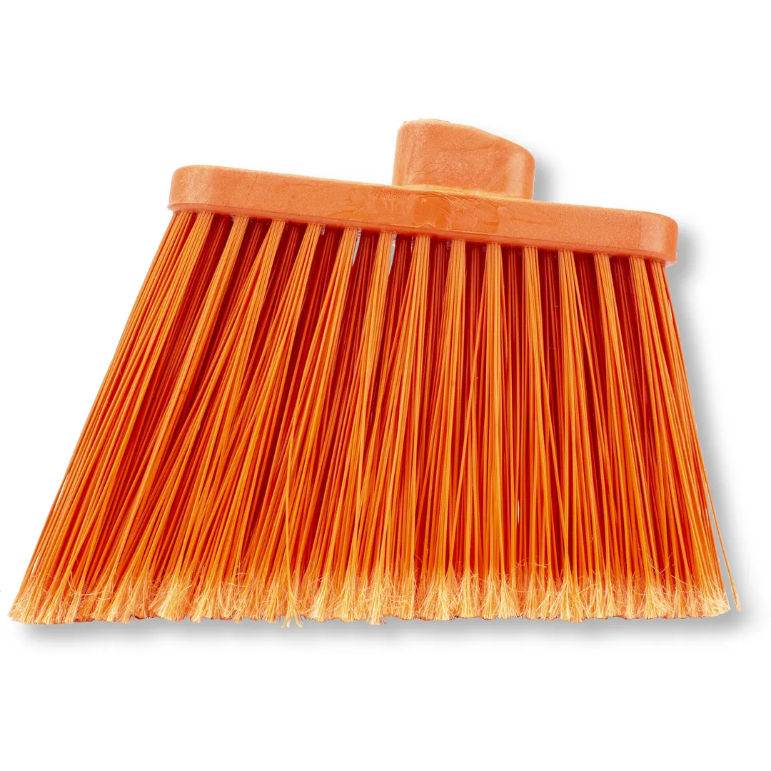 Carlisle 36867EC24 Sparta Duo‑Sweep Broom Head, Lobby Use, Flagged Polyester Bristles, Orange Finish