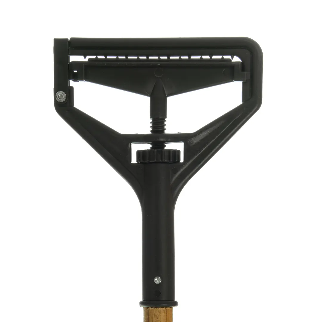 Carlisle 36936500 Quick‑Change Mop Handle, 60" Long, 1‑1/8" Diameter, Wood, Plastic Head, Color