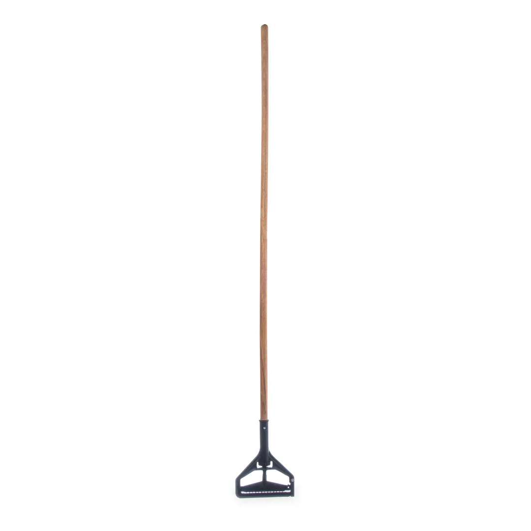 Carlisle 36936500 Quick‑Change Mop Handle, 60" Long, 1‑1/8" Diameter, Wood, Plastic Head, Color
