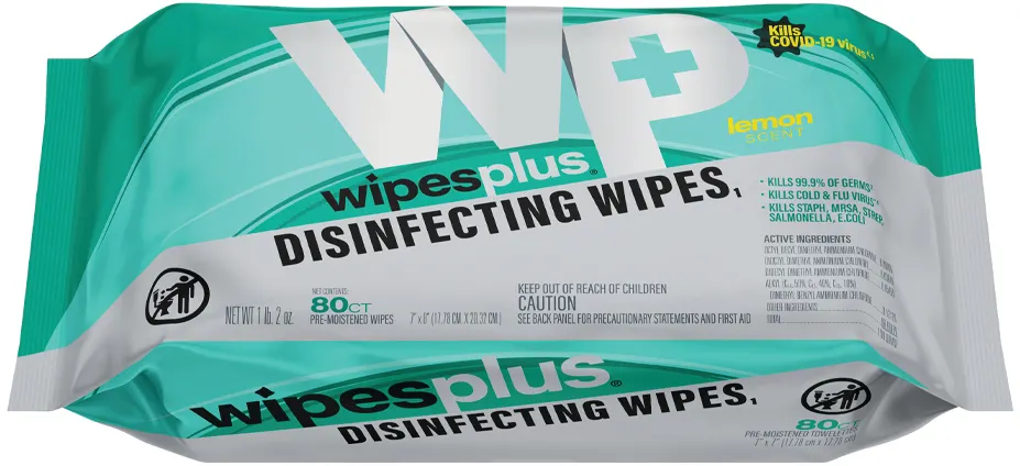 Carlisle 37701 WipesPlus Disinfecting Wipes Refill, White, Fits Hand Soap & Sanitizer - 12/Case