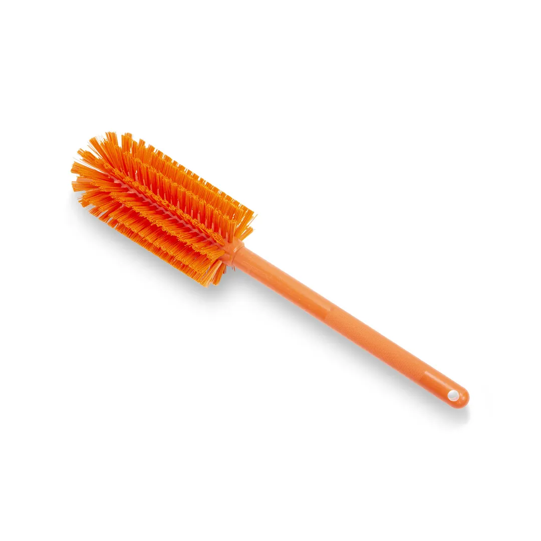 Carlisle 40001EC24 Sparta Pint Brush, 16" Long, 3-1/4" Round Head, Bristles, Plastic Handle, Orange