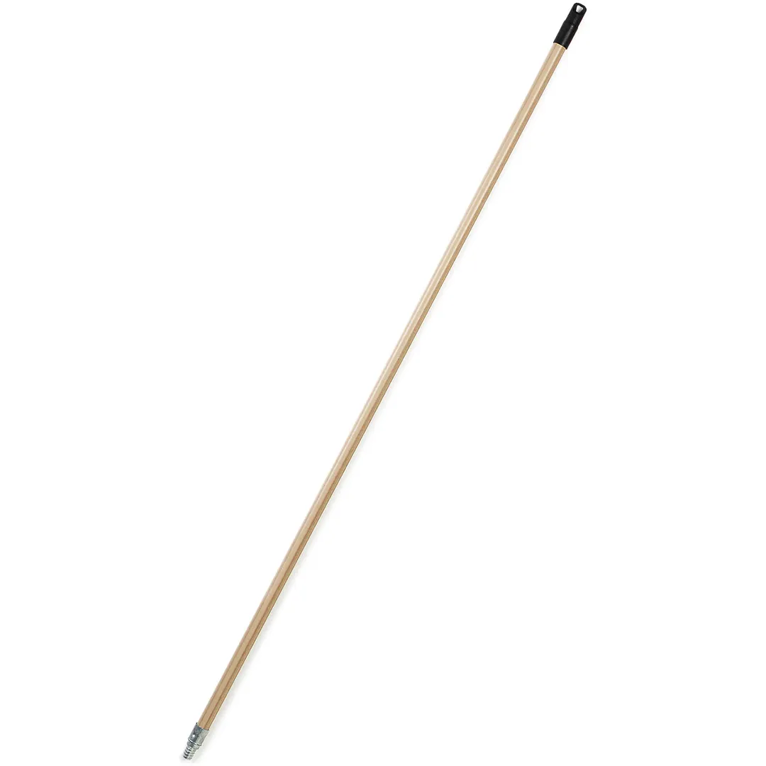 Carlisle 4022300 Sparta Wood Handle, 60" Mop Broom Squeegee with Cap and Threaded Metal Tip- 1/Each