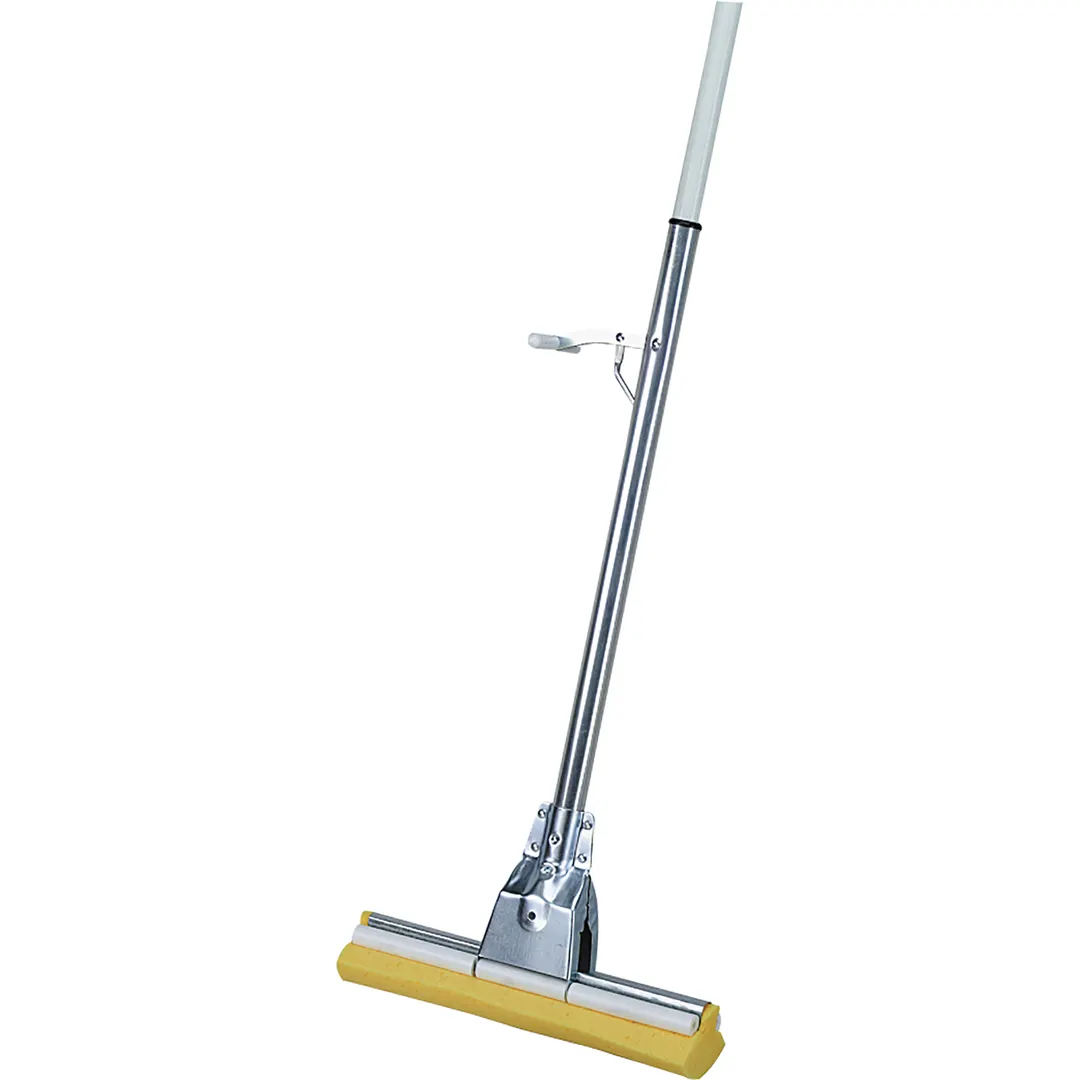 Carlisle 4030100 Flo-Pac Sponge Mop, 51" Long, 12" x 3" Sponge, Wringer, Aluminum Handle