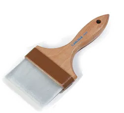 Carlisle 4039900 Pastry Brush – 4" Wide Nylon Bristles, Brown Ferrules, Hardwood Handle, White