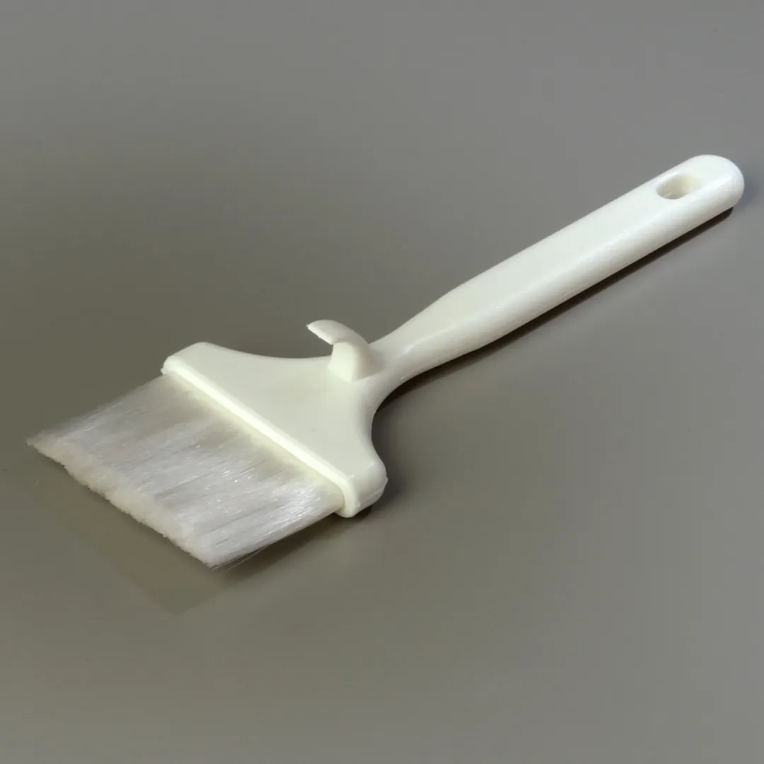 Carlisle 4040202 Pastry Brush, 3" wide, Soft-Flagged Nylon Bristles, White Plastic Handle