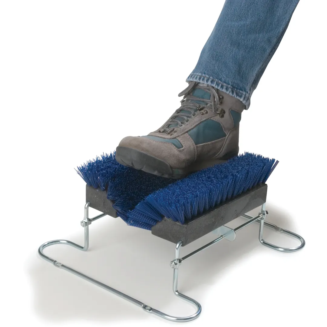 Carlisle 4042403 Spectrum® Boot N Shoe Brush, 14" Black, Poly Bristles, Steel Frame - 6" Block