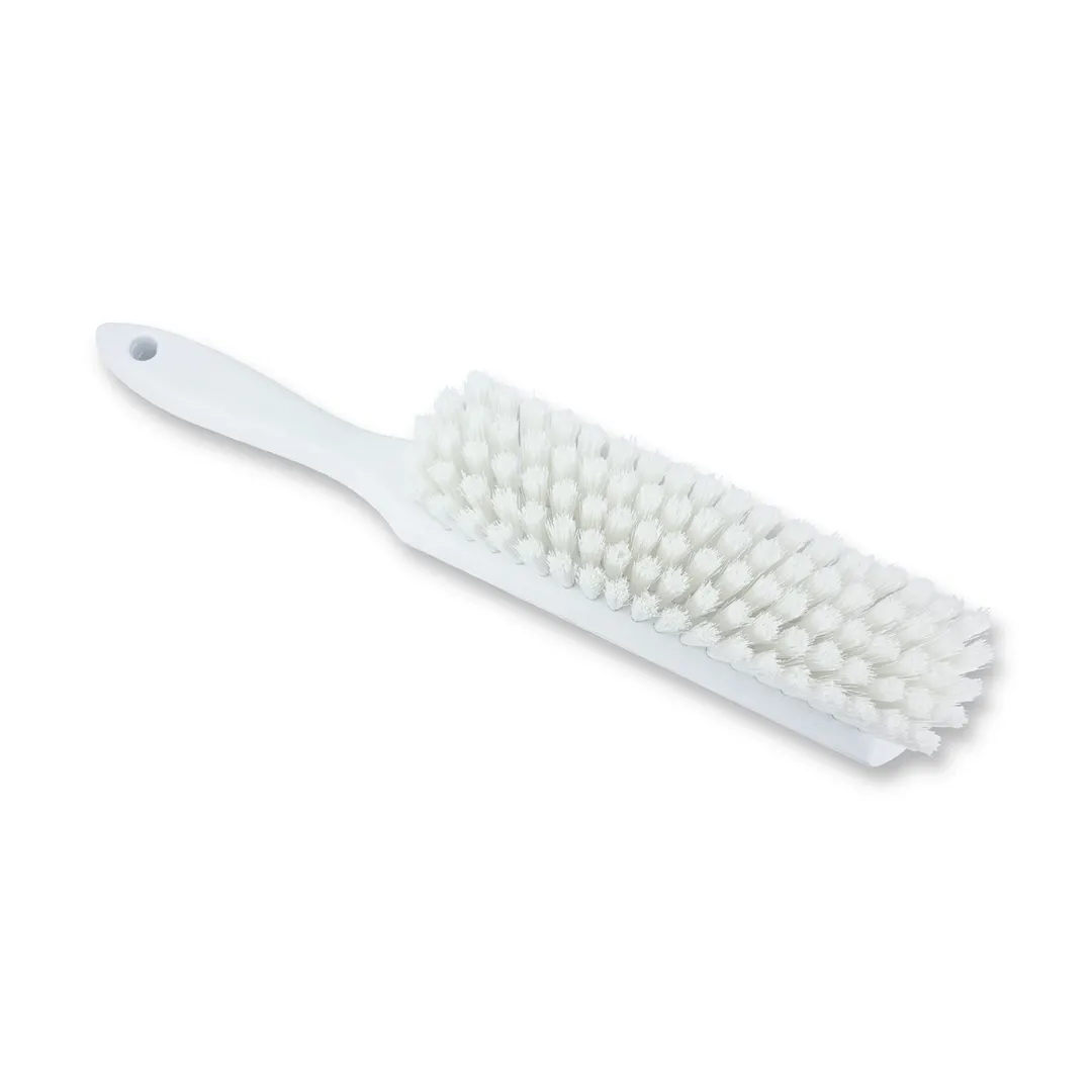 Carlisle 40480EC02 Counter Bench Brush, 13" Length, White Polyester Bristles, Plastic Handle