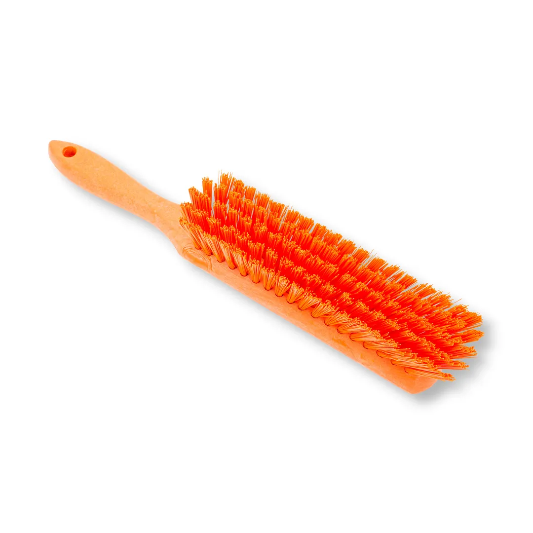 Carlisle 40480EC24 Counter Bench Brush, 13" Long, Orange, Polyester Bristles, 5" Plastic Handle