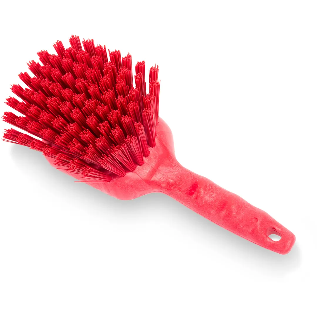 Carlisle 40541EC05 - Floater Scrub Brush, 8" Length, Red Plastic Handle, Polyester Bristles