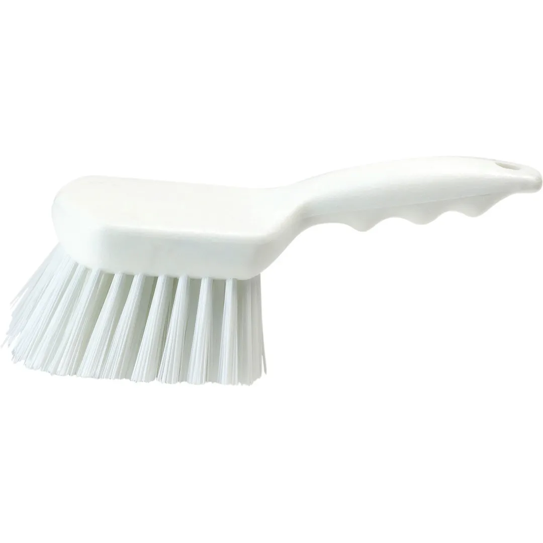 Carlisle 40541EC26 - Scrub Brush, 8" Length, Pink Plastic Handle, Polyester Bristles, Oil‑Resistant